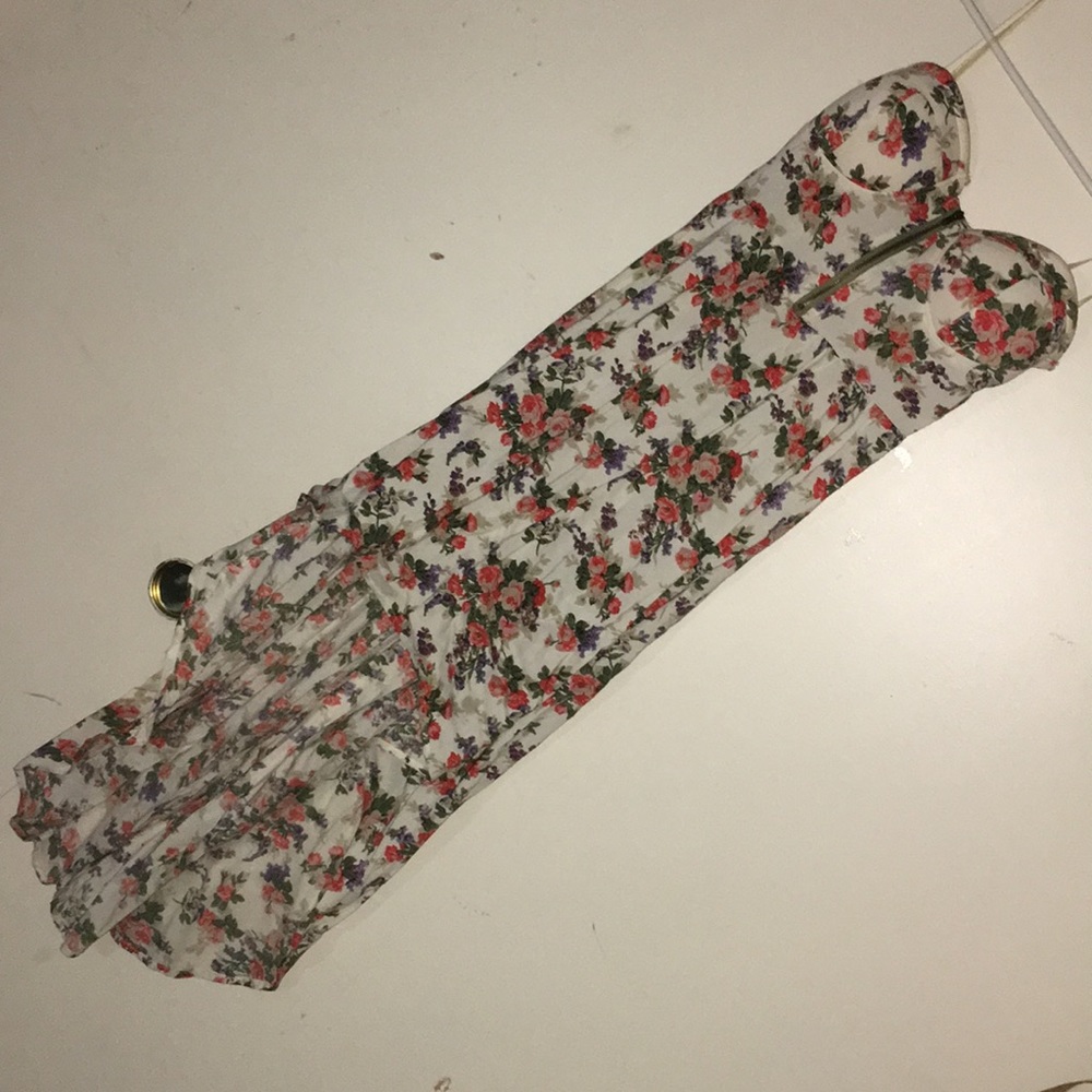 Floral high-low dress